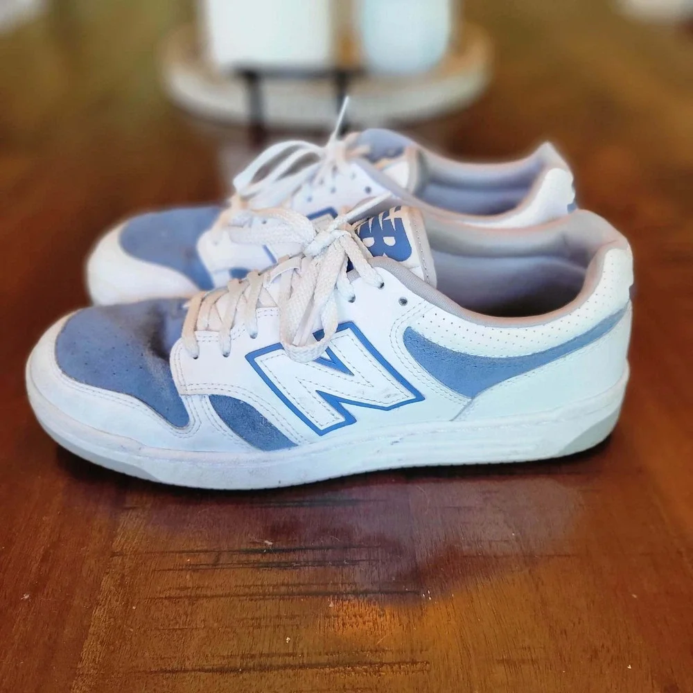 New Balance 480 White Blue BB480 Suede Low Top Sneakers BB480LRB Mens 10